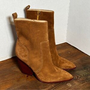 Veronica Beard Women's Logan Suede Booties Boots Hazelwood Size 6M